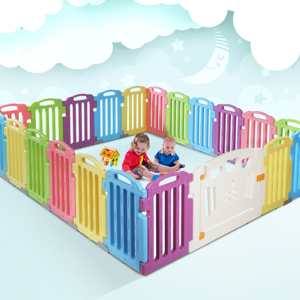 Cuddly Baby 21-Panel Plastic Baby Playpen Interactive Kids Toddler