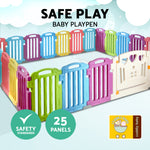 Cuddly Baby 25-Panel Plastic Baby Playpen Interactive Kids Safety Gate