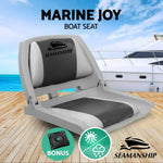 Seamanship Folding Swivel Boat Seat - Grey & Charcoal