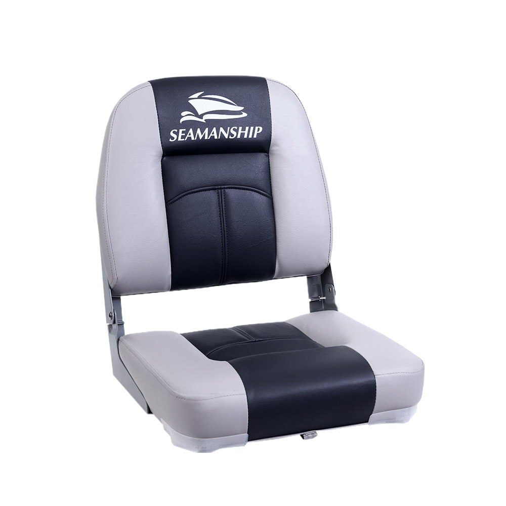 Seamanship 2X Folding Boat Seats Seat Marine Seating Set Swivels All Weather