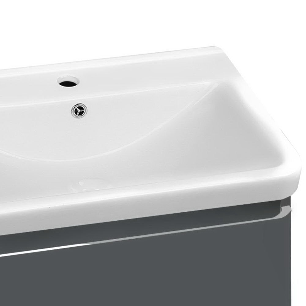 Cefito Ceramic Basin with Cabinet - Grey