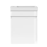 Cerfito Bathroom Vanity Ceramic Basin Sink Cabinet Wall Hung White