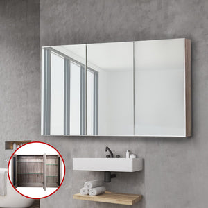 Cefito Bathroom Vanity Shaving Mirror Cabinet 1200MM x 720MM Pencil Edge Natural