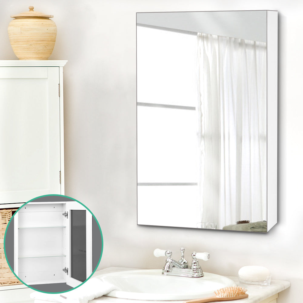 Cefito Bathroom Vanity Mirror with Storage Cavinet - White