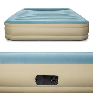 Bestway Queen Size Inflatable Air Mattress - Light Blue & Beige