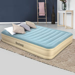 Bestway Queen Size Inflatable Air Mattress - Light Blue & Beige