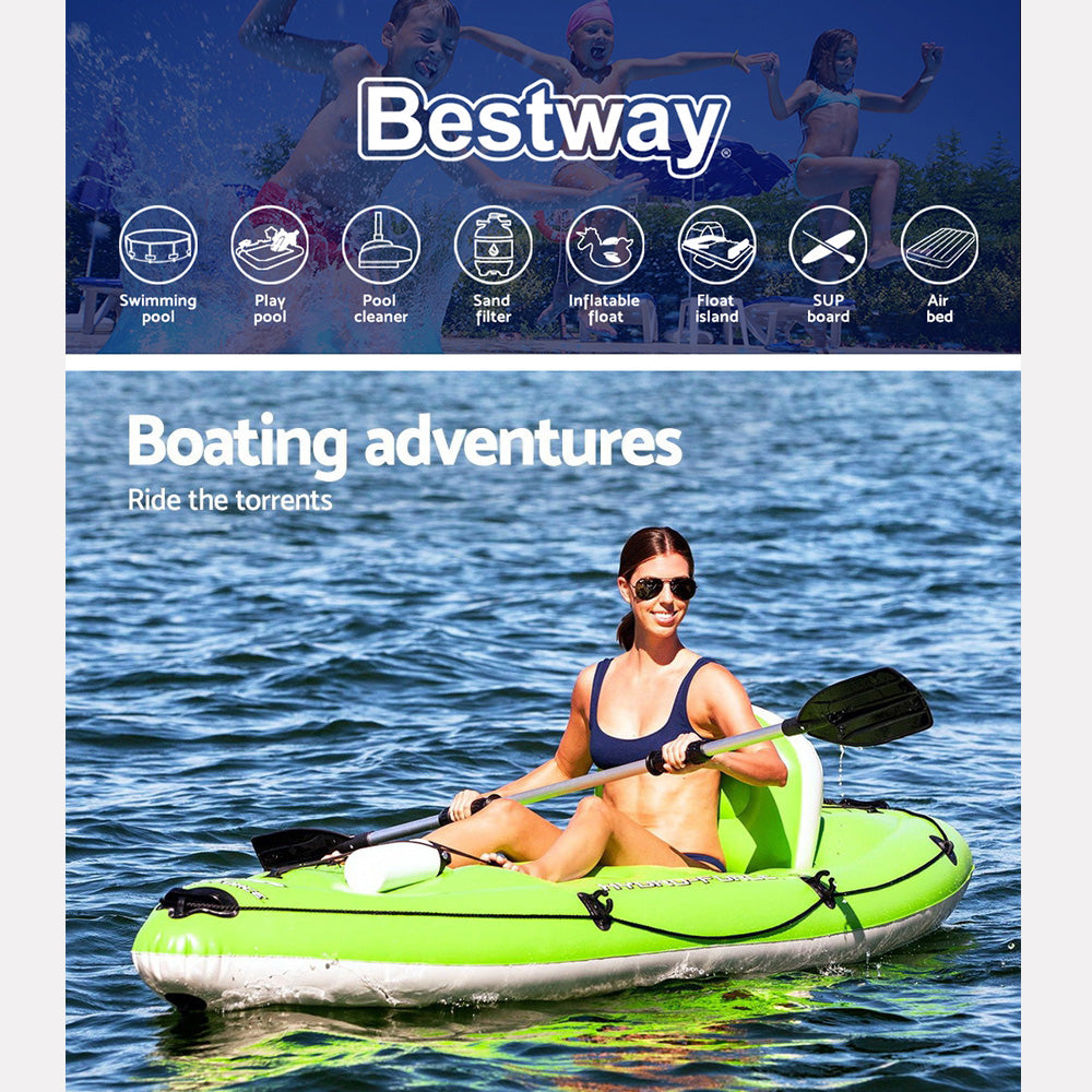 Bestway Inflatable Kayak Kayaks Canoe Raft Koracle Fishing Boat 2.70m x 1.00m