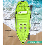 Bestway Inflatable Kayak Kayaks Canoe Raft Koracle Fishing Boat 2.70m x 1.00m