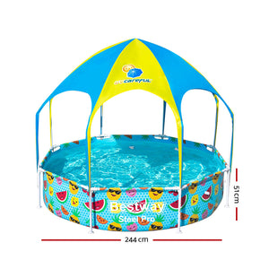 Bestway Above Ground Swimming Pool with Mist Shade