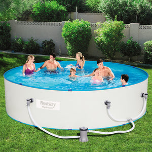 Bestway Swimming Pool Above Ground Pool 10ft Steel Sidewall Hydrium
