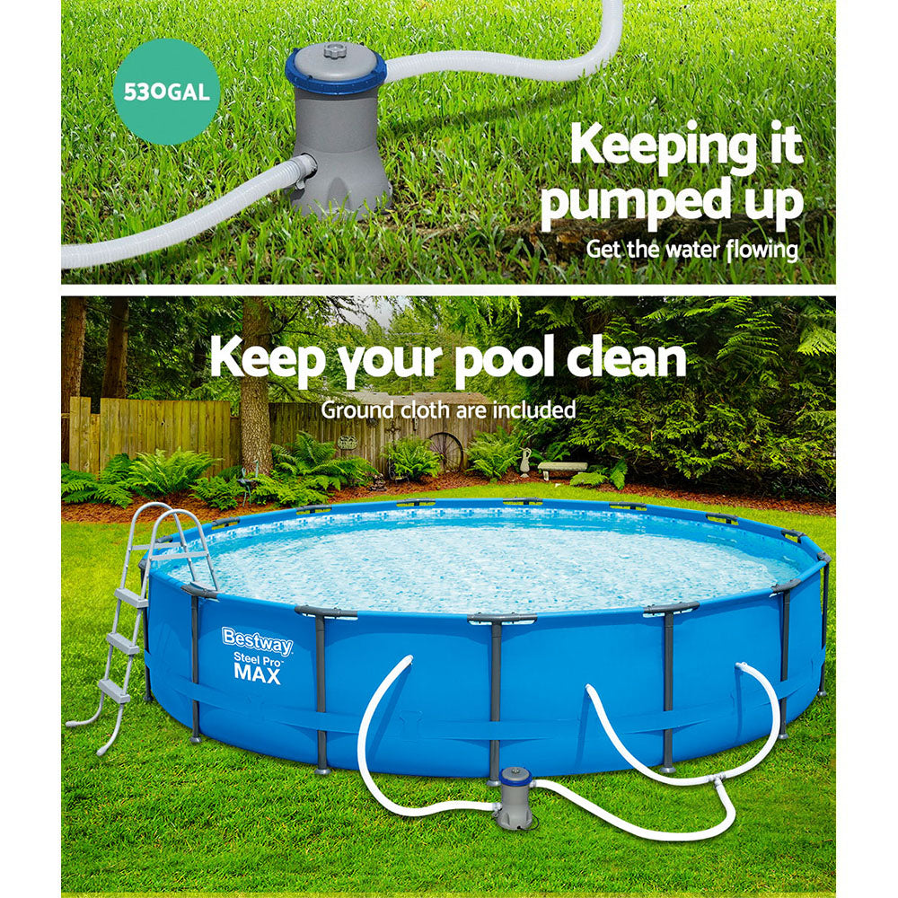 Bestway Above Ground Swimming Pool Steel Pro™ Frame Filter Pump 15ft