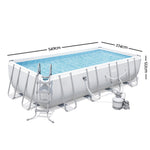 Bestway Rectangular Frame Power Steel Above Ground Swimming Pool