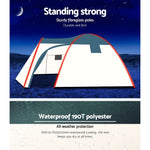 Bestway 5 Person Camping Dome Tent - Green & Cream White