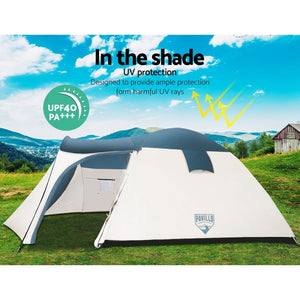 Bestway 5 Person Camping Dome Tent - Green & Cream White