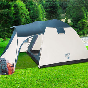 Bestway 5 Person Camping Dome Tent - Green & Cream White
