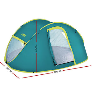 Bestway Family Camping Tent Pop Up 4 Person Canvas Hiking Outdoor Beach Tent