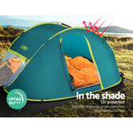 Bestway Family Camping Tent Pop Up 4 Person Canvas Hiking Outdoor Beach Tent