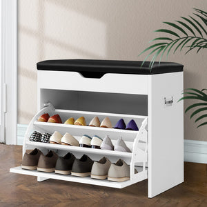 Artiss Adjustable 3 Tier Storage Cupboard - White