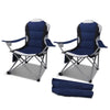 Set of 2 Portable Folding Camping Armchair - Navy