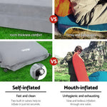 Weisshorn Double Size Self Inflating Mattress - Grey
