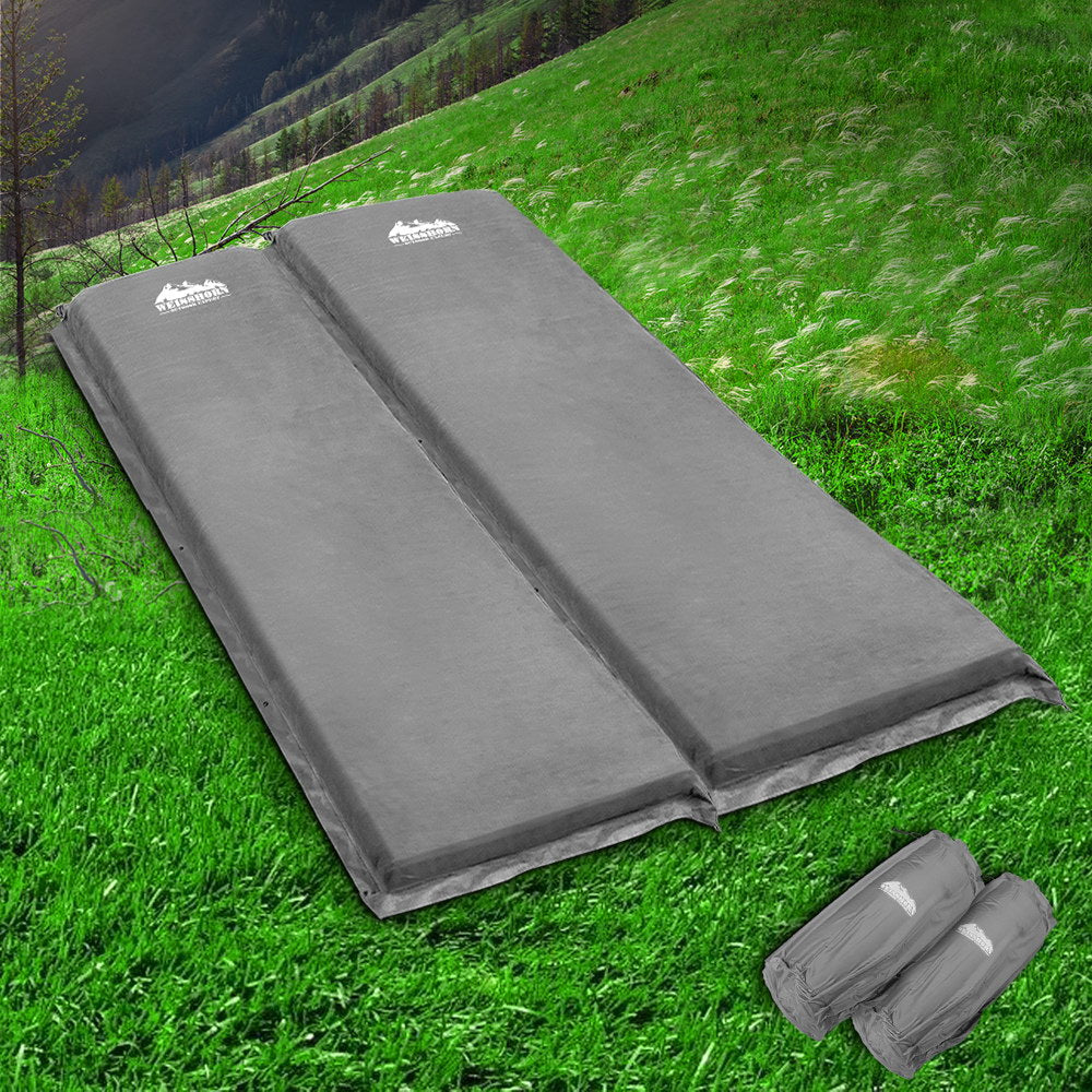 Weisshorn Double Size Self Inflating Mattress - Grey