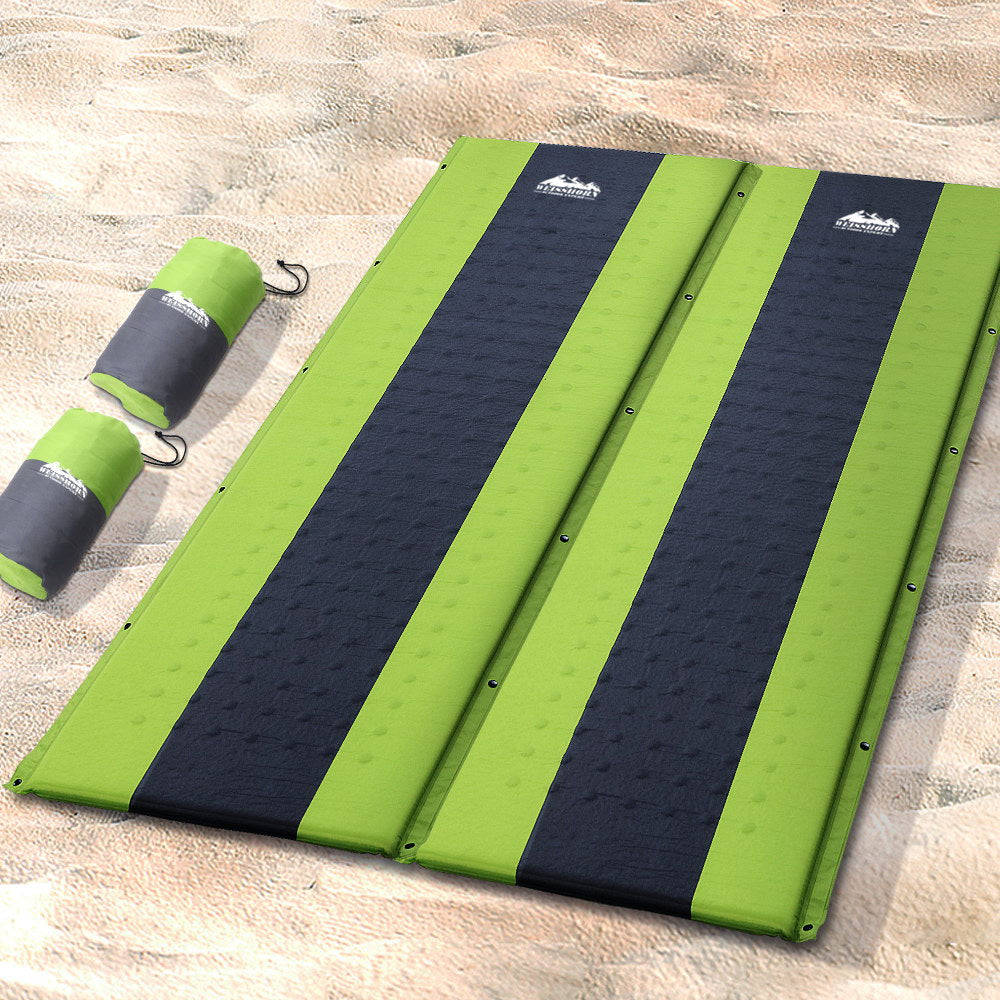 Weisshorn Self Inflating Mattress Camping Sleeping Mat Air Bed Pad Double Green