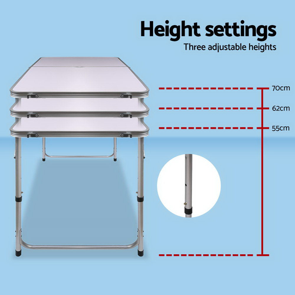 Portable Folding Camping Table and Chair Set 120cm