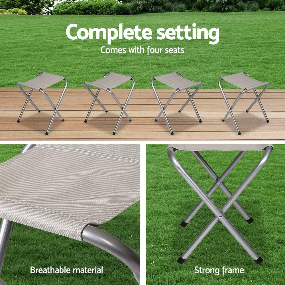 Portable Folding Camping Table and Chair Set 120cm