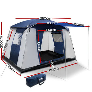 Weisshorn 6 Person Dome Camping Tent - Navy and Grey