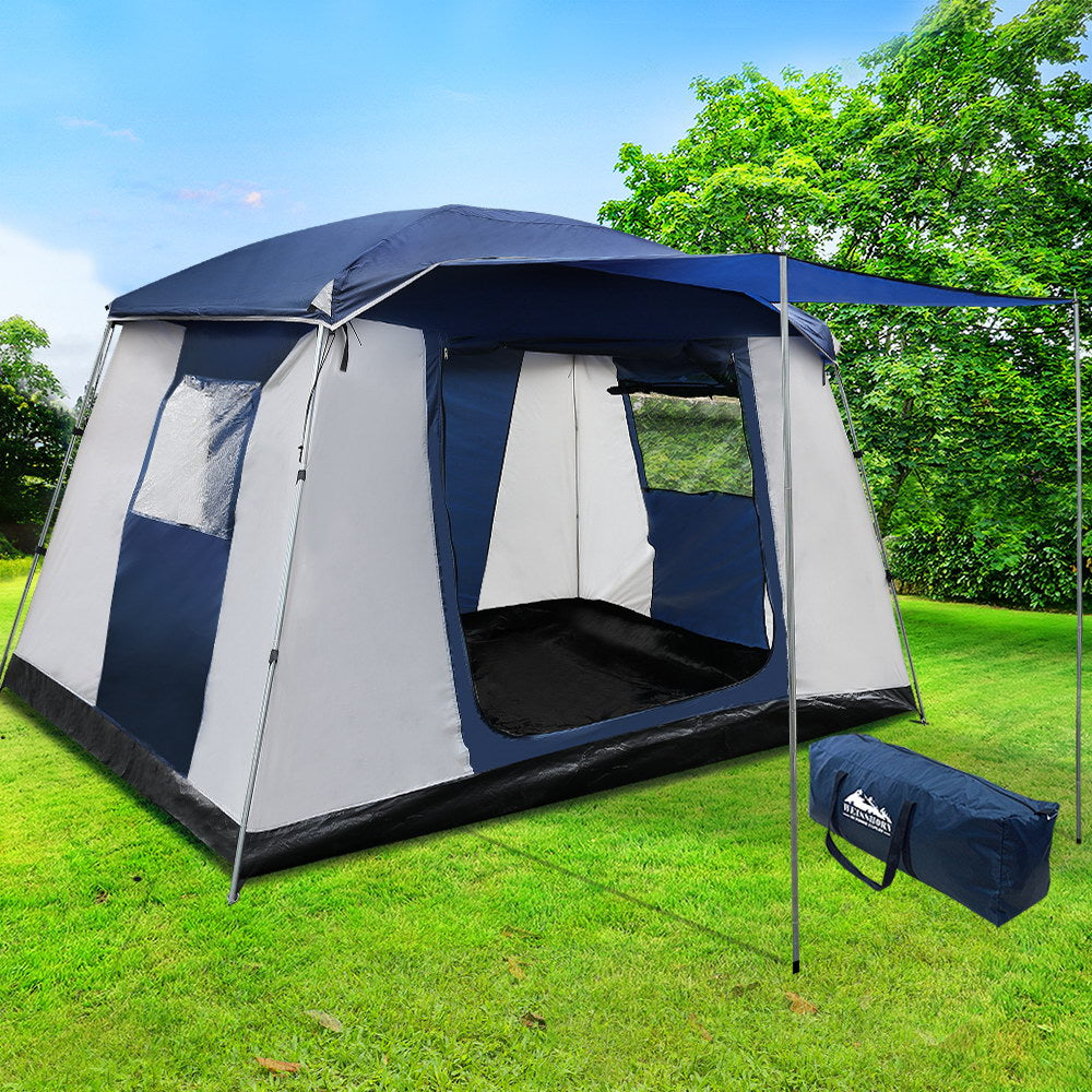 Weisshorn 6 Person Dome Camping Tent - Navy and Grey