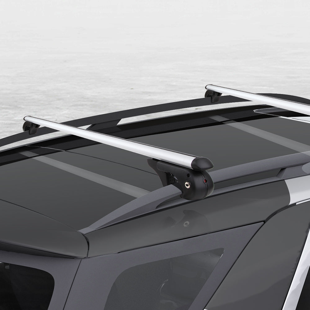 Giantz 1200mm Universal Aluminium Lockable Roof Rack - Silver