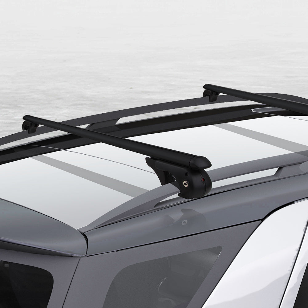 Giantz 1200mm Universal Aluminium Lockable Roof Rack - Black