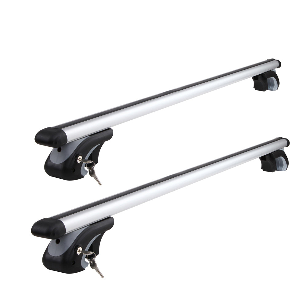 Giantz 1120mm Universal Aluminium Lockable Roof Rack - Silver