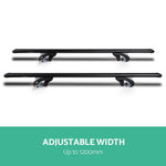 Giantz 1200mm Universal Aluminium Lockable Roof Rack - Black