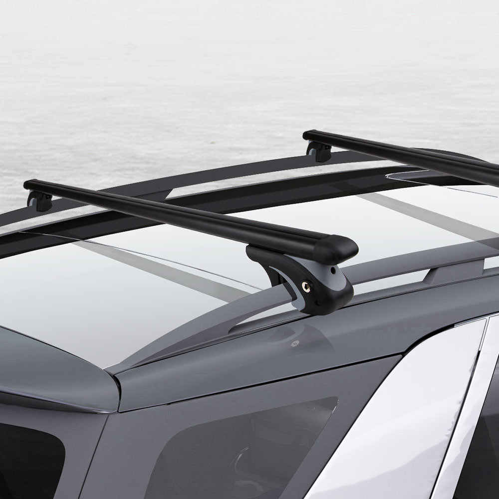 Giantz 1350mm Universal Aluminium Lockable Roof Rack - Black