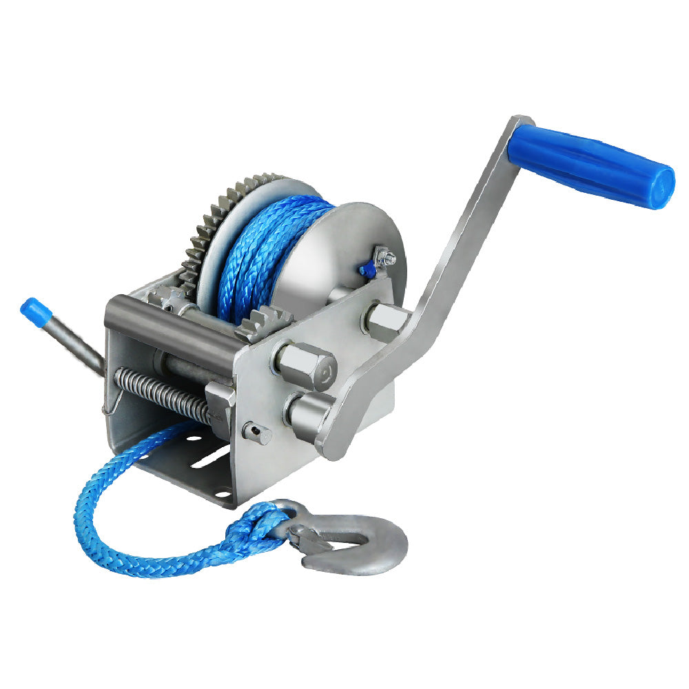 Giantz 3 Speed Hand Winch Synthetic Rope