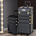 Embellir 7 in 1 Portable Cosmetic Beauty Makeup Trolley - Black & Gold