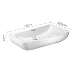 Cefito Ceramic Rectangle Sink Bowl - White