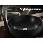 Cefito Ceramic Bathroom Basin Sink Vanity Bowl Above Counter Basins Matte Black