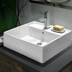 Cefito Ceramic Rectangle Sink Bowl - White
