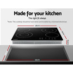 Devanti 6300W Four Burner Ceramic Cooktop - Black