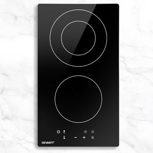 Devanti Electric Ceramic Cooktop 30cm Kitchen Cooker Cook Top Hob Touch Control 3-Zones