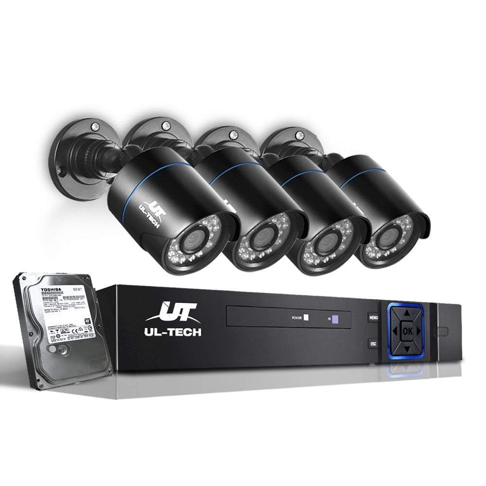 UL Tech 1080P 4 Channel HDMI CCTV Security Camera with 1TB Hard Drive