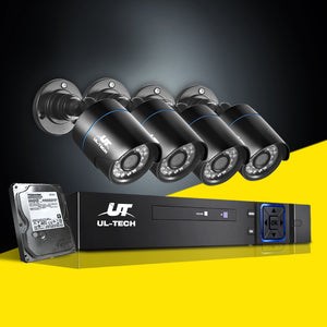 UL Tech 1080P 4 Channel HDMI CCTV Security Camera with 1TB Hard Drive