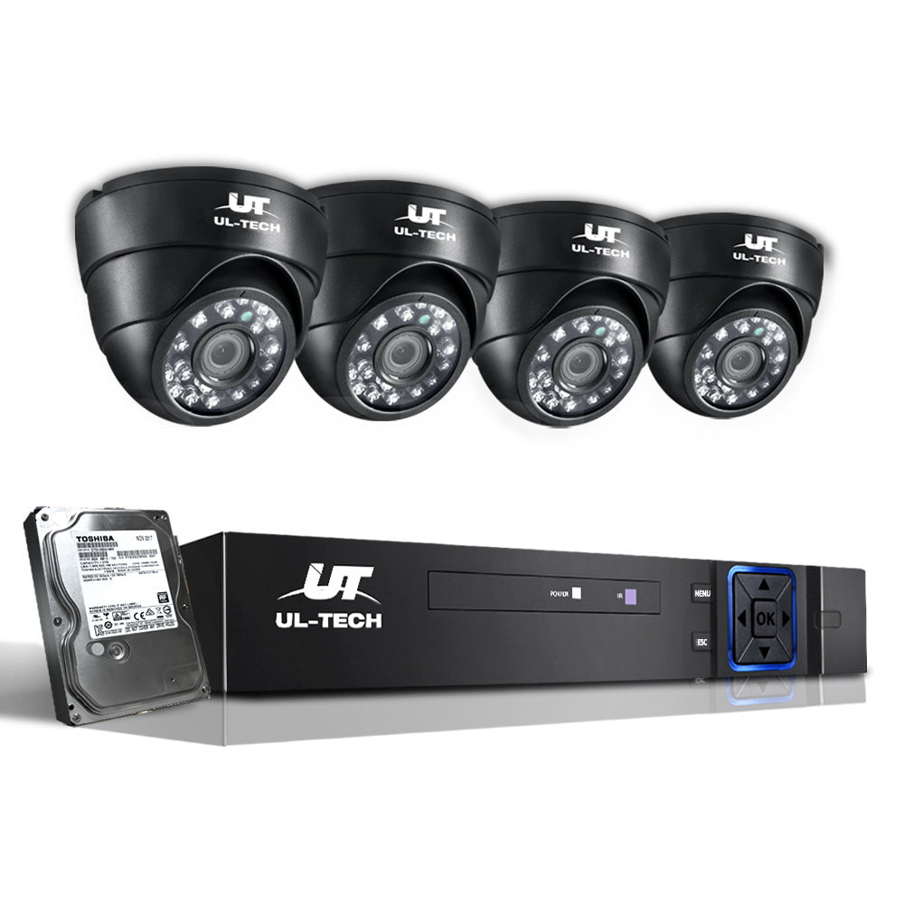 UL Tech 1080P 4 Channel HDMI CCTV Security Camera with 1TB Hard Drive