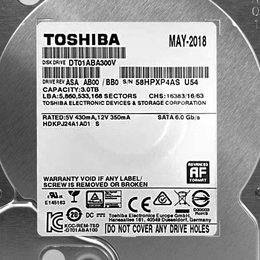 Toshiba Internal CCTV Hard Disk Drive 3TB