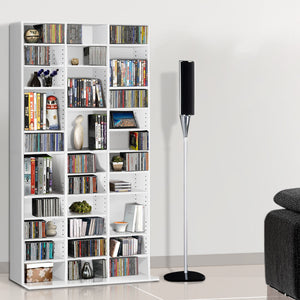 Artiss Adjustable Book Storage Shelf Rack Unit - White