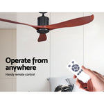 56" DC Motor Ceiling Fan with Remote 8H Timer Reverse Mode 5 Speeds Wooden