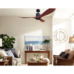 56" DC Motor Ceiling Fan with Remote 8H Timer Reverse Mode 5 Speeds Wooden