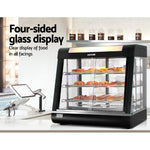 Devanti Commercial Food Warmer Hot Pizza Pie Display Showcase Buffet Cabinet